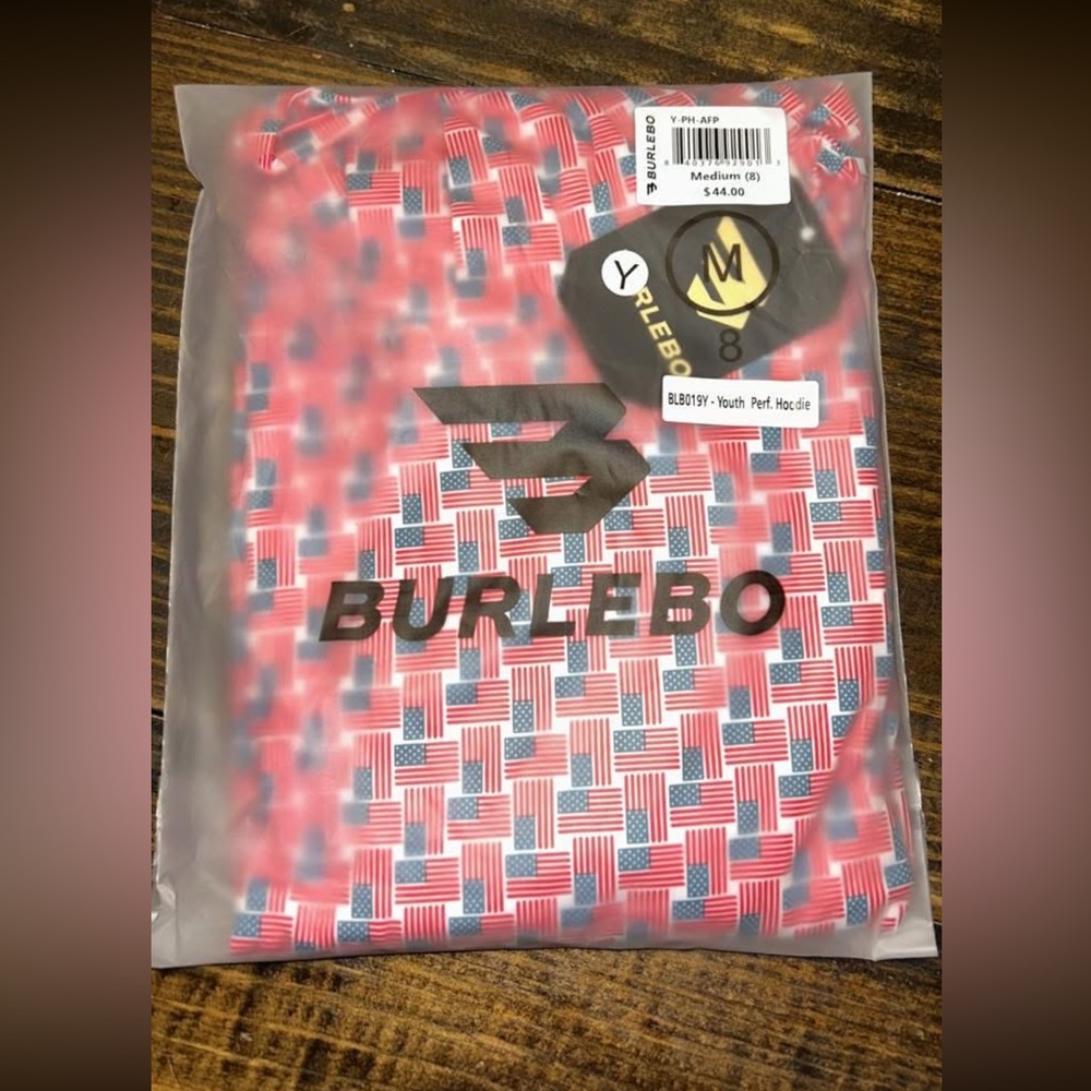 Burlebo Youth Hoodie in Red, White, and Blue